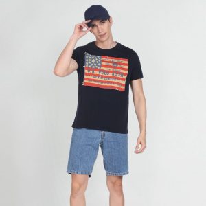 Crew Neck Barnd Printed Pure Cotton T-shirt