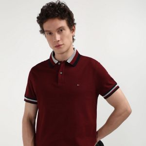 Two Tone Collar Regular Polo Shirt