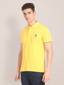 Slim Fit Striped Collor Polo T-Shirt