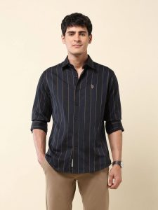 Vertical Stripe Tailored Fit Shirt